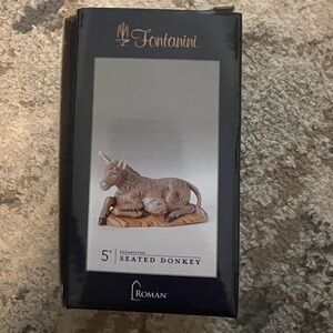 Fontanini Seated Donkey Figurine Box - Gray/Brown
